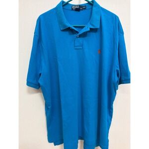 Polo Ralph Lauren Mens XXL Bright Blue Short Sleeve Cotton Pique Polo Shirt